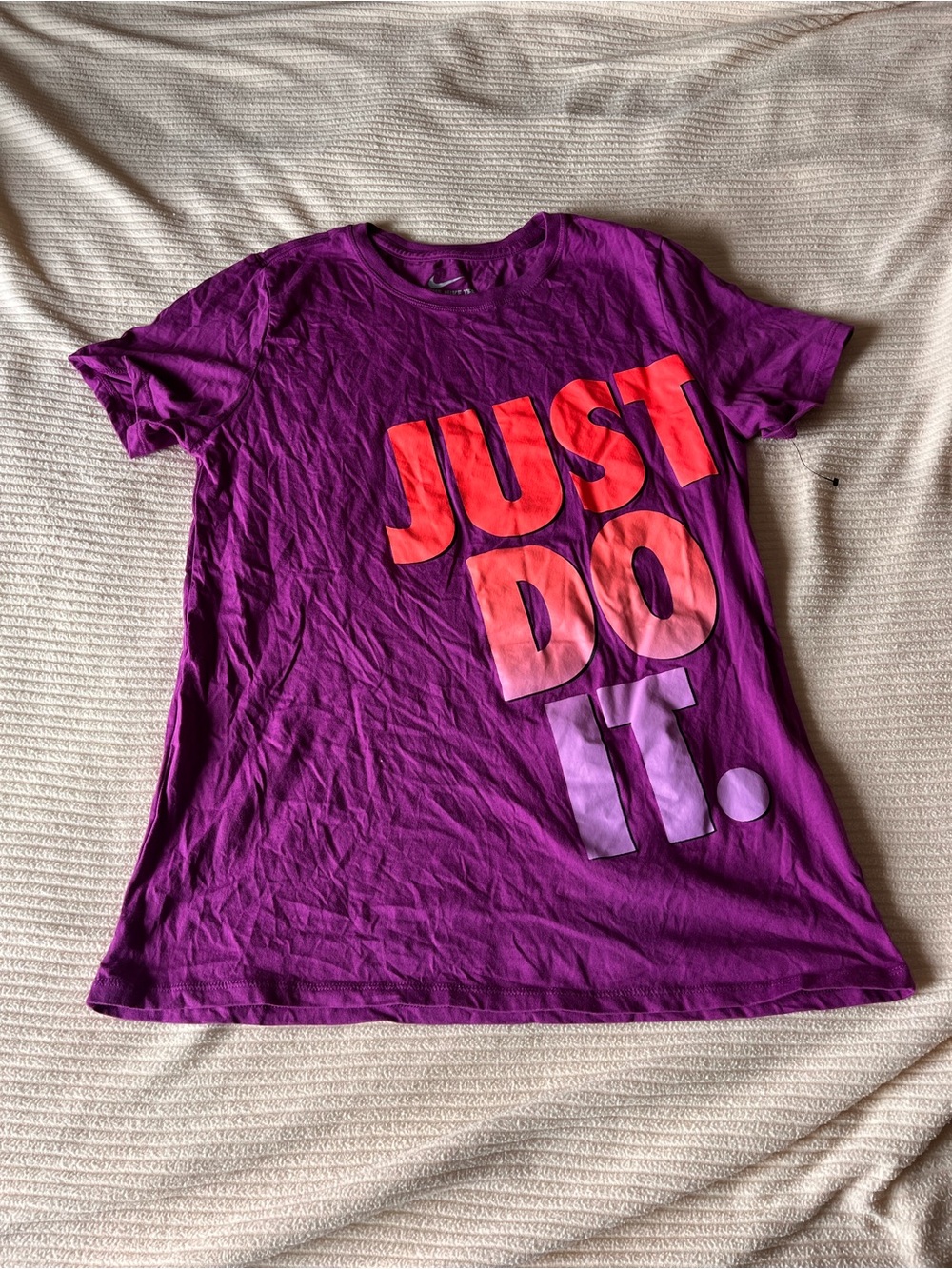 Women’s Nike Tshirt Large L Athletic Cut Purple Just Do It - 1173